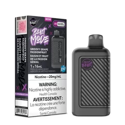FLAVOUR BEAST BEAST MODE 8000 – GROOVY GRAPE PASSIONFRUIT ICED