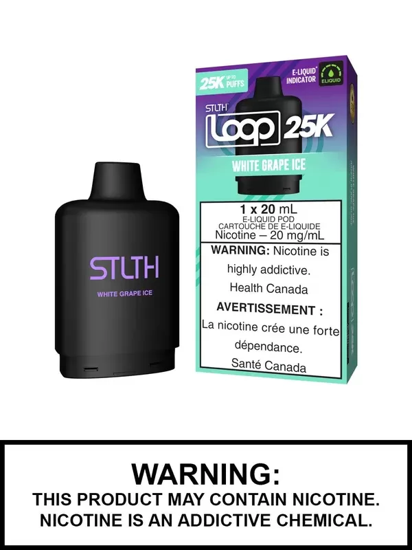 White Grape Ice STLTH Loop 25K Pods