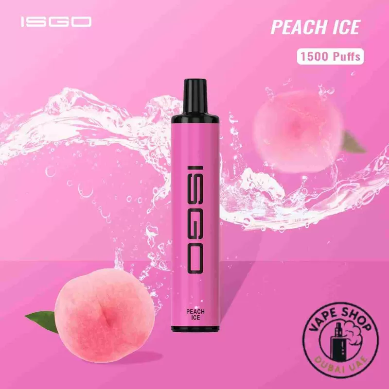 ISGO Paris 1500 Puffs Disposable Vape in UAE - 1 PACK / 1 DEVICE, FULL BOX 10 DEVICE; Banana Ice, Blueberry Ice (72A973) - Image 3