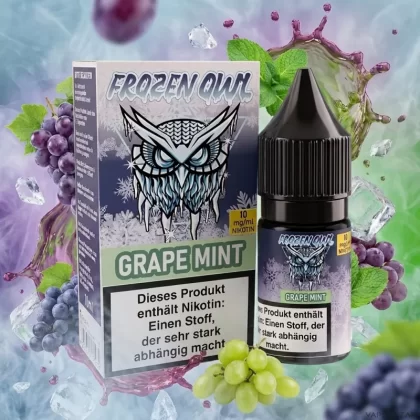 Frozen OWL Nikotinsalz Liquid – Grape Mint - Vapebazar