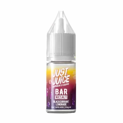 Just Juice Bar Blackcurrant Lemonade Nic Salt Vape Juice- 10 Pack - Strength 5mg