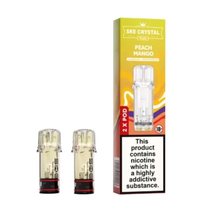 Peach Mango Prefilled Pods by SKE Crystal Plus (2 x 2ml)