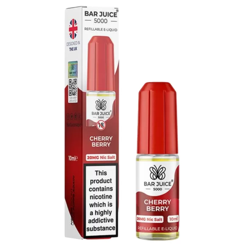 Cherry Berry Nic Salt E-Liquid by Bar Juice 5000 (10ml) - 20mg