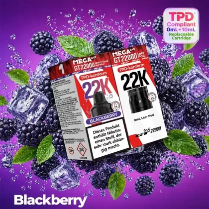 MEGABAR GT22000 Prefilled Pods – Blackberry (10ml)