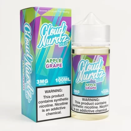 Iced Apple Grape Cloud Nurdz 70VG Ejuice - Uwinvapeaustralia