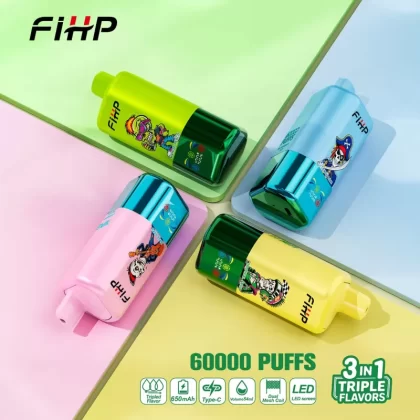 FIHP 3 IN 1 60000 – 60K Puffs 2% 5% Nicotine 0.9Ω Mesh Coil Disposable