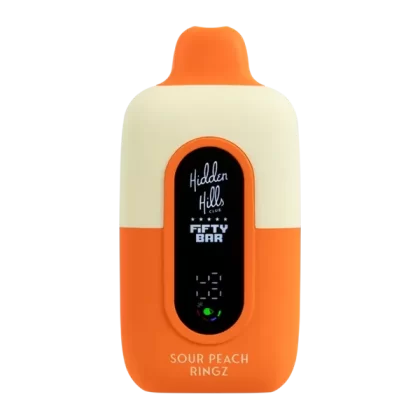 Sour Peach Ringz Hidden Hills X Fifty Bar - Customer Group#Consumer~Nicotine#50mg~Size#Single>5 Pack