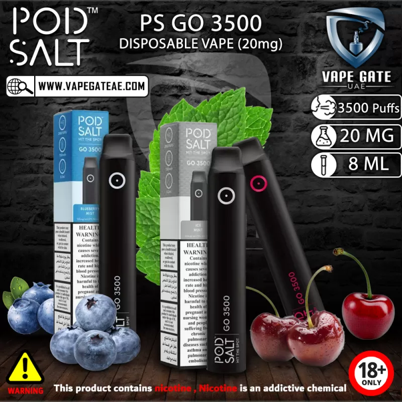 PS GO 3500 DISPOSABLE VAPE (20mg)