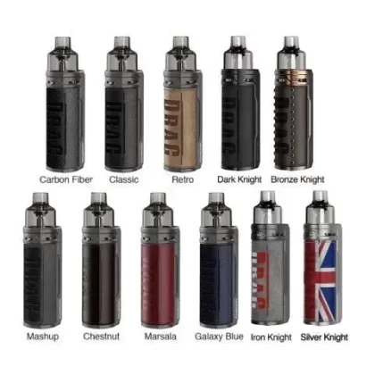 Voopoo Drag S Pod Vape Kit - Colour#Silver Knight>Dark Knight>Classic>Carbon Fibre>Marsala>Galaxy Blue>Retro>Iron Knight>Bronze Knight>Chestnut>Mashup