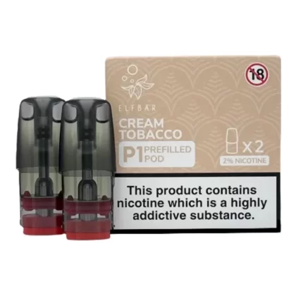 Elf Bar Mate P1 Cream Tobacco Pods (2 Pack) - Ejuicewarehouse