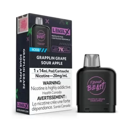 Level X Grapplin Grape Sour Apple Flavour Beast Pods - Eliquidsupply