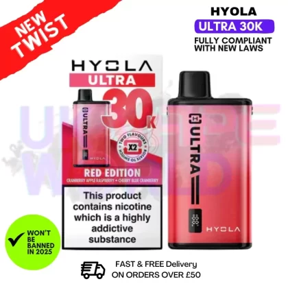 Red Edition Hyola Ultra 30K Puff Prefilled Pod Kit