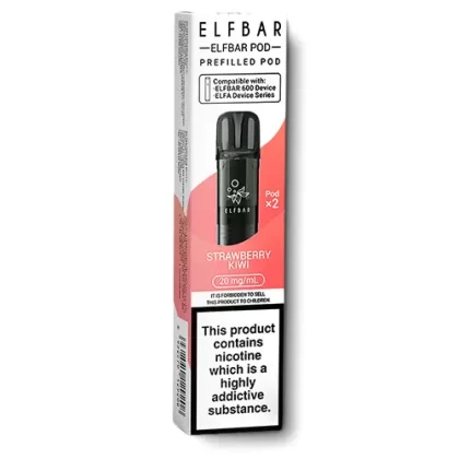 Strawberry Kiwi Elfbar 600 Prefilled Pods - Ecigarettedirect Co