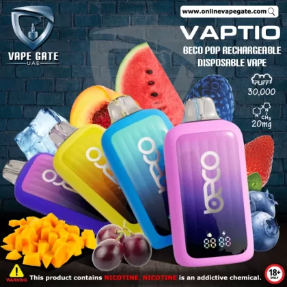 Vaptio Beco Pop Rechargeable Disposable Vape (30,000 Puffs) - Passionfruit Mango / 20 mg