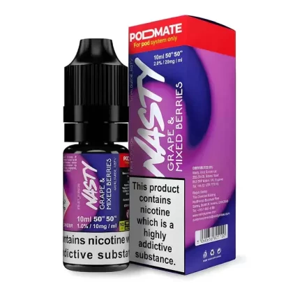 Nasty Podmate Grape Mix Berries Nic Salt Vape Juice - Strength#10mg>20mg (939082)