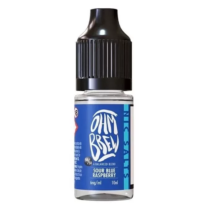 Ohm Brew Sour Blue Raspberry Nic Salt E Liquid (10ml)