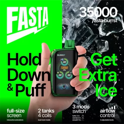 Fasta Burrst Disposable Vape 35,000 Puff 25mL 50mg - Fcuking FAB + Fcuking FAB Soda, Grape B Pop + Grape Soda (A8E68B)