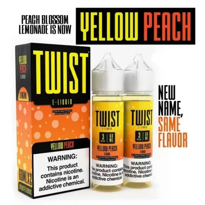 Twist E-Liquid | Yellow Peach - Nicotine#6mg>3mg>0mg