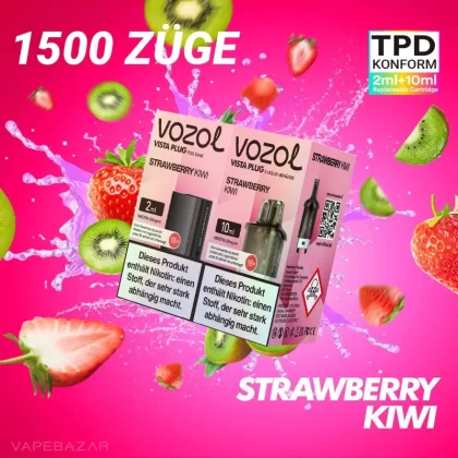 Vozol Vista Plug – Strawberry Kiwi Prefilled Pod - Pod Kit; La Fume; 2ml + 10ml