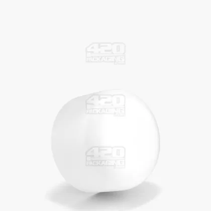 POLLEN GEAR | HiLine Child Resistant Smooth Push Down & Turn Plastic Dome Caps | 52mm – Matte White – 72 Count