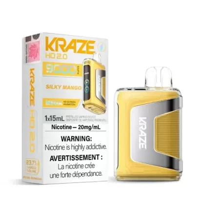 Kraze HD 2.0 Disposable Vape – 9000 Puffs – Silky Mango
