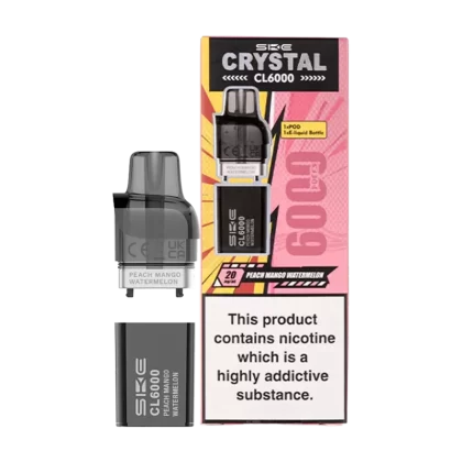 Peach Mango Watermelon SKE Crystal CL6000 Pods - 20mg - Vape Product