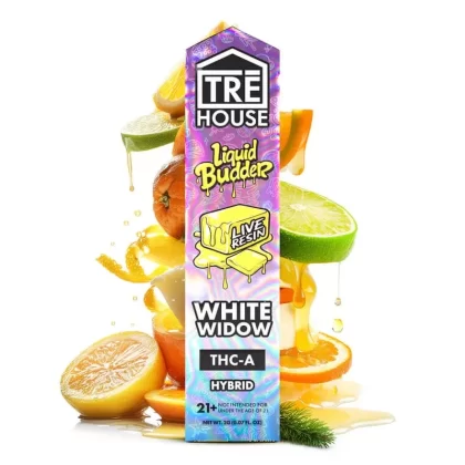 White Widow – Live Resin Liquid Budder Hybrid THC-A Vape Pen – 2g - Vape Store