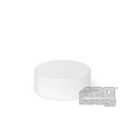 Child Resistant | Smooth Push Down & Turn Plastic PCR Caps w/ Foil Liner | 38mm – Matte White – 320 Count