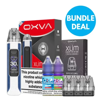 10mg (1%) OXVA Xlim Pro 3 Pod Kit Bundle - OXVA / Pod Kit / Black Carbon / Black Leather / Brown Leather / Pink Silk / Pro Carbon / Purple Silk / Race Red / Sky Blue / Titanium Silk