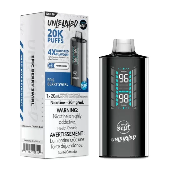 Flavour Beast Unleashed DCP 20K Disposable Vape – Epic Berry Swirl