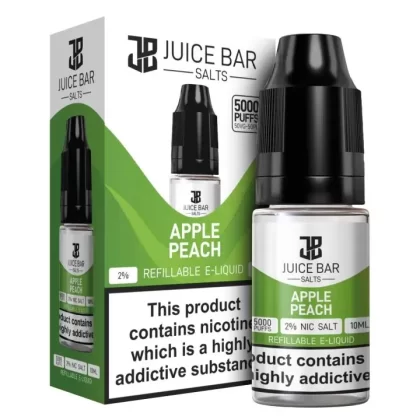 Apple Peach 5x 10ml Nic Salt Juice Bar 5000 E Liquid