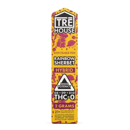 TRE House D8 + D9 + D10 + THC-O Rainbow Sherbet Disposable THC Vape Pen