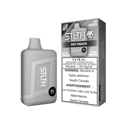 STLTH 8K PRO - Rich Tobacco - 20 mg/mL (wholeseller) (SK) - Excise FED, 20 mg/mL (DSD) (SK) - Excise FED
