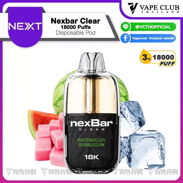 Nexbar Clear 18000 Puffs Disposable Pod - Vapeclubth - Image 2