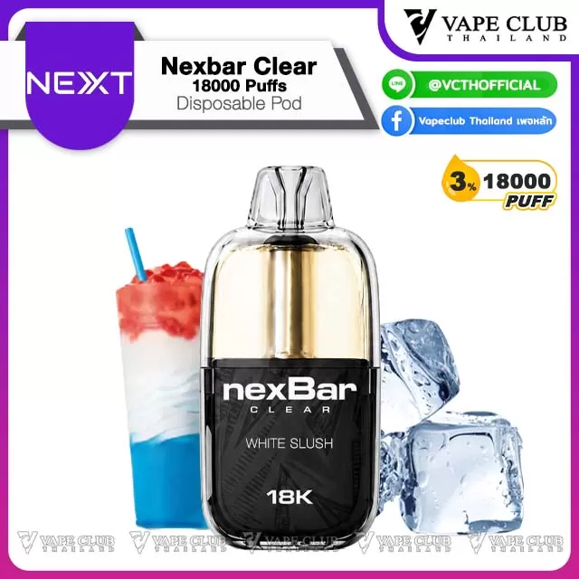 Nexbar Clear 18000 Puffs Disposable Pod - Vapeclubth - Image 3