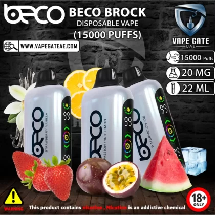 BECO BROCK DISPOSABLE VAPE (15000 PUFFS) - 20 mg / Summer Dream