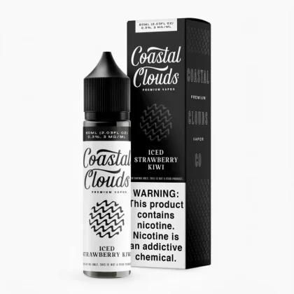 Iced Strawberry Kiwi E-Liquid – Menthol – Coastal Clouds60mL - Uwinvapeaustralia