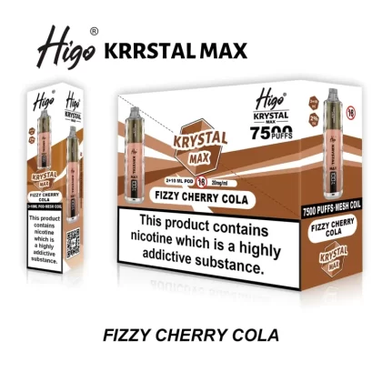 Higo Krystal Max 7500 Prefilled Pod Kit - Box of 10 - Fizzy Cherry Cola
