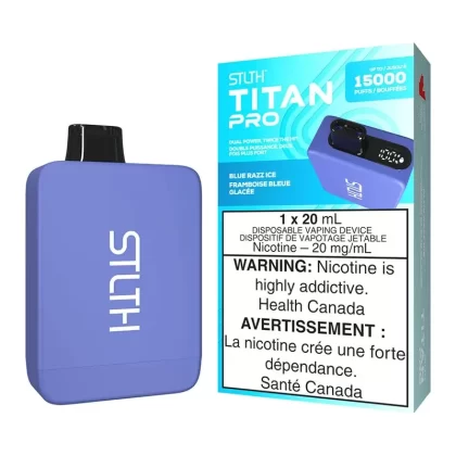 STLTH Titan Pro Disposable Vape Device – Blue Razz Ice - Nicotine Strength#20mg/ml