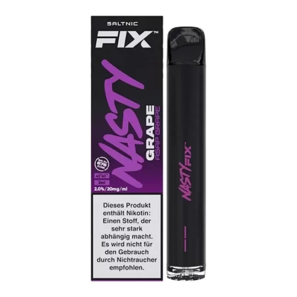 NASTY FIX AIRFIX – Asap Grape - Nasty Fix - Airfix; Traube; Propylenglykol, Nikotin-Benzoat