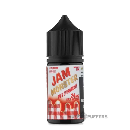 Jam Monster Salt – PB & Jam Strawberry 30mL - Vape Product, Vape Product