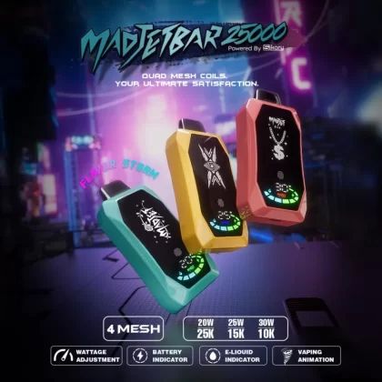 Madjetbar 25K Disposable Device Powered by Sikary – 25,000 Puffs - Blue Razz Ice