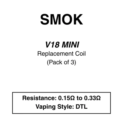 SMOK V18 Mini Replacement Coils - Vapeys Co Nz
