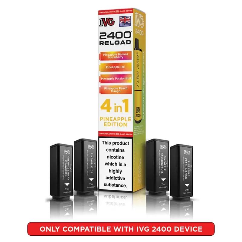 IVG 2400 Reload 4 in 1 Prefilled Pods Pineapple Edition - Strength#20mg (8C779F)