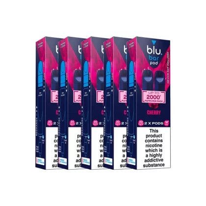 Blu Bar Cherry Pod Bundle – 5 Boxes - Strength#20mg (8BE124) (8BE124)