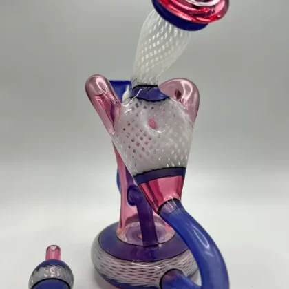 Tuggs Glass – Pink & Purple Recycler - Ejuicewarehouse