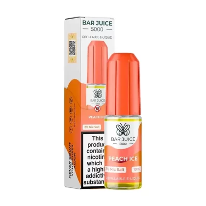 Bar Juice 5000 Peach Ice Nic Salt E-Liquid 10mg & 20mg – Refreshing Summer Bliss | 10ml