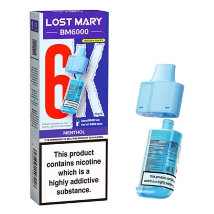 Menthol BM6000 Prefilled Pods by Lost Mary (2ml + 10ml) - 20mg