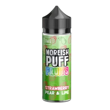 STRAWBERRY PEAR & LIME E LIQUID BY MOREISH PUFF – FRUITS 100ML 70VG