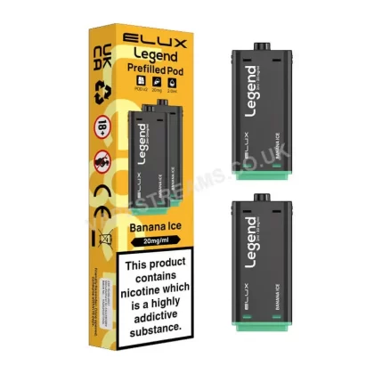 Elux Legend 1500 Banana Ice Pods - Vapestreams Co
